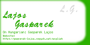 lajos gasparek business card